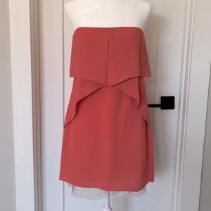 BCBGMAXAZRIA Runway Strapless Cocktail Dress in Light Coral - size 2